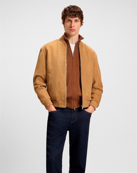 Muller Læder Jakke - Medium Beige